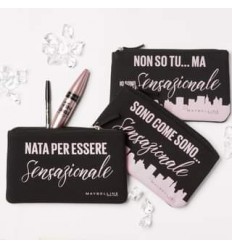 MAYBELLINE SENSAZIONALE PACK MÁSCARA DE PESTAÑAS NOIR/BLACK 9.5 ml + LÁPIZ DE OJOS BLACK + NECESER