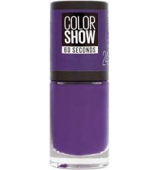 MAYBELLINE COLOR SHOW 24 VERY VIOLET ESMALTE DE UÑAS 7 ml MAYBELLINE COLOR SHOW 24 VERY VIOLET ESMALTE DE UÑAS 7 ml