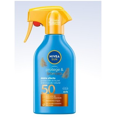 NIVEA PROTEGE & BRONZEA DOBLE EFECTO SPRAY SOLAR SPF 50 270 ml