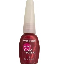 MAYBELLINE MINI COLORAMA ESMALTE 16 BERRY SWEET 7.5 ml MAYBELLINE MINI COLORAMA ESMALTE 16 BERRY SWEET 7.5 ml