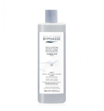 BYPHASSE SOLUCIÓN MICELAR CARBÓN ACTIVO 500 ml