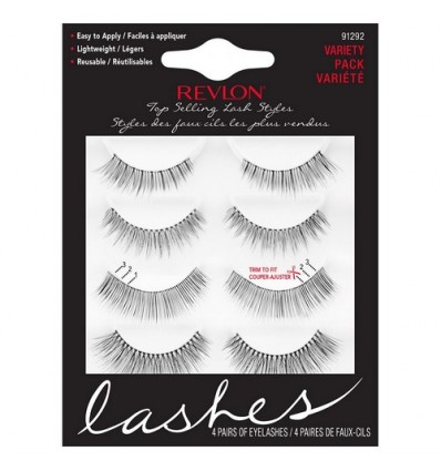 REVLON LASH STYLES 4 PARES DE PESTAÑAS POSTIZAS PACK VARIADO 91292