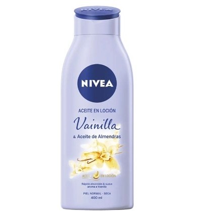 NIVEA ACEITE EN LOCIÓN VAINILLA & ACEITE DE ALMENDRAS PIEL NORMAL - SECA 400 ml