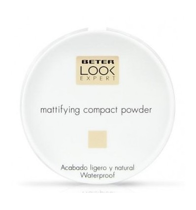 BETER LOOK EXPERT MATTIFYING COMPACT POWDER textura liguera y sedosa waterproof 10 g