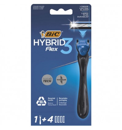 BIC HYBRID FLEX 3 MÁQUINA + 4 RECAMBIOS