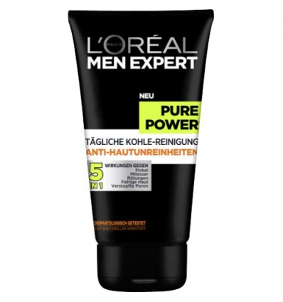 LOREAL MEN EXPERT PURE POWDER 5 EN 1 GEL LIMPIADOR 150 ml