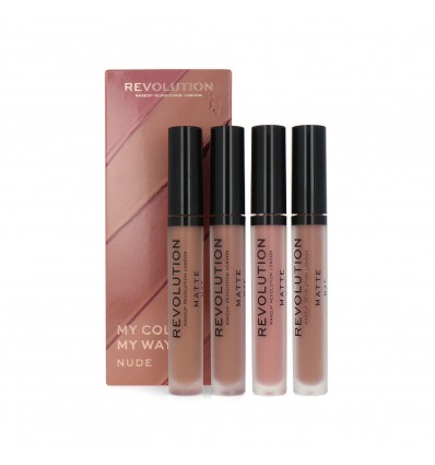 REVOLUTION LIP LIQUID MY COLOUR MY WAY NUDE 4 u