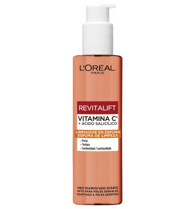 LOREAL REVITALIFT VITAMINA C + ÁCIDO SALICÍLICO LIMPIADOR EN ESPUMA 150 ml