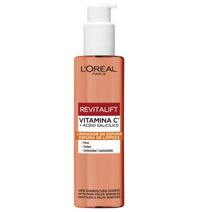 LOREAL REVITALIFT VITAMINA C + ÁCIDO SALICÍLICO LIMPIADOR EN ESPUMA 150 ml