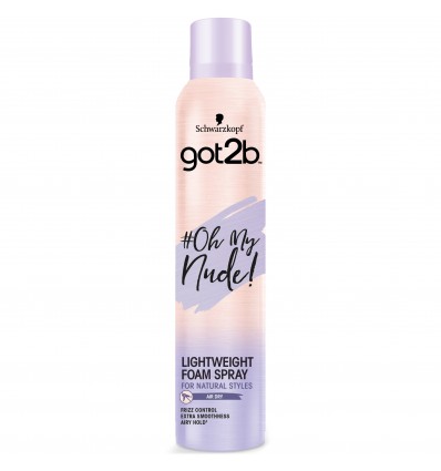 SCHWARZKOPF GOT2B OH MY NUDE! LIGHTWEIGHT FOAM SPRAY 200 ml