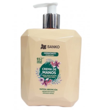 SANKO CREMA DE MANOS HIDRATANTE RÁPIDA ABSORCIÓN 400 ml