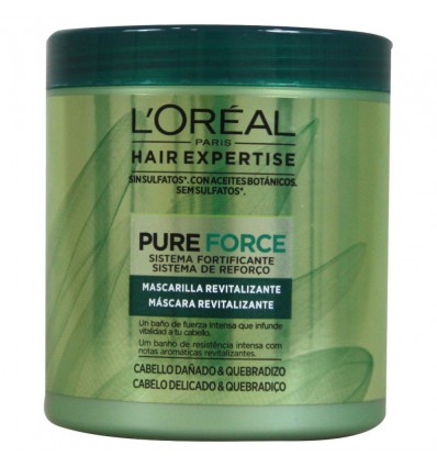 LOREAL PURE FORCE MASCARILLA REVITALIZANTE CABELLO DAÑADO & QUEBRADIZO 200 ml