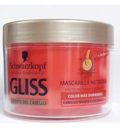 GLISS MASCARILLA NUTRITIVA CABELLOS TEÑIDOS 200 ml