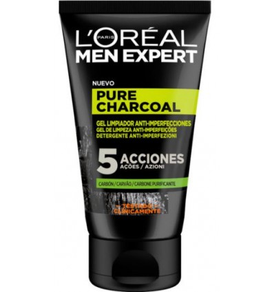 LOREAL MEN EXPERT PURE CHARCOAL GEL LIMPIADOR ANTI-IMPERFECCIONES 100 ml