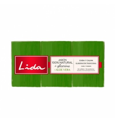 LIDA ALOE VERA & GLICERINA JABÓN 3 X 125 g