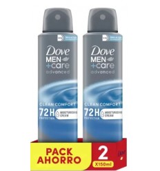 DOVE MEN CLEAN COMFORT 72H DEO SPRAY 2 X 150 ml