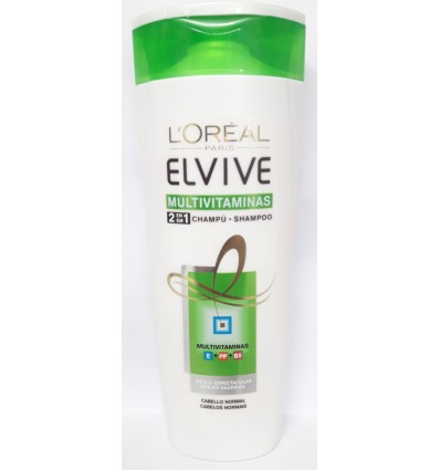 LOREAL ELVIVE MULTIVITAMINAS 2 EN 1 CHAMPÚ CABELLO NORMAL 400 ml