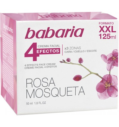 BABARIA ROSA MOSQUETA CREMA 4 EFECTOS XXL 125 ML