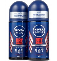 NIVEA MEN DRY IMPACT DEO ROLLON 2 X 50 ml NIVEA MEN DRY IMPACT DEO ROLLON 2 X 50 ml