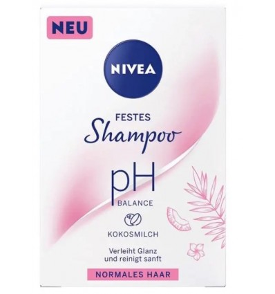 NIVEA PH BALANCE CHAMPÚ SÓLIDO LECHE DE COCO 75 g