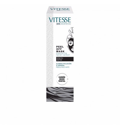 VITESSE PEEL OFF MASK MASCARILLA EFECTO DETOX CARBÓN NEGRO VEGETAL 75 ml