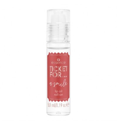 ESSENCE TICKET FOR .. LIP OIL ROLLON 01 LOVE MAKING YOU LAUGH 5.8 ml