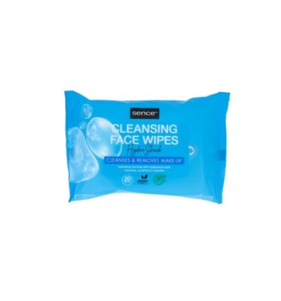 SENCE CLEASING FACE WIPES HYDRO SHOCK 20 UNIDADES