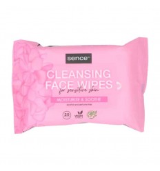 SENCE CLEASING FACE WIPES FOR SENSITIVE SKIN 20 unidades