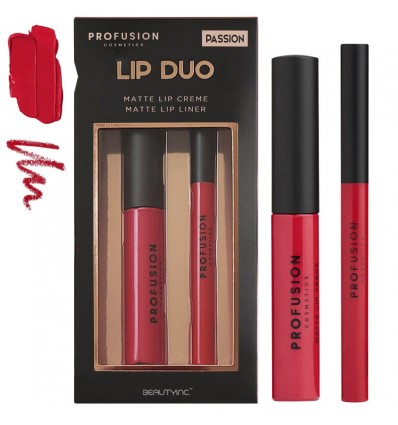 PROFUSION LIP DUO PASSION MATTE LIP CREME + MATTE LIP LINER