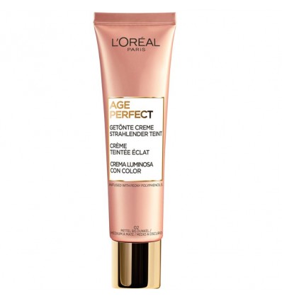 LOREAL AGE PERFECT CREMA LUMINOSA CON COLOR TONO 02 MEDIO-OSCURO