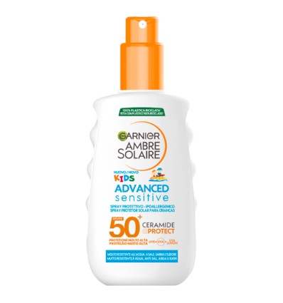 GARNIER AMBRE SOLAIRE PROTECCION SOLAR 50+ KIDS SENSITIVE SPRAY PULVERIZADOR 150 ml