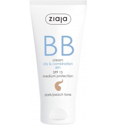 ZIAJA BB CREAM SPF 15 PIELES GRASA Y MIXTAS - TONO OSCURO 50 ml