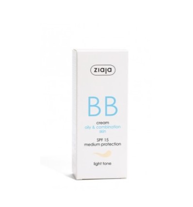 ZIAJA BB CREAM SPF 15 PIELES GRASA Y MIXTAS - TONO CLARO 50 ml