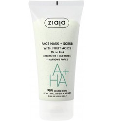 ZIAJA Mascarilla y exfoliante facial con ácidos frutales 55 ml