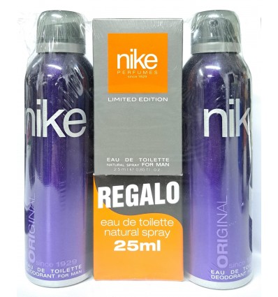 NIKE ORIGINAL DEO SPRAY 2 X 200 ml + NIKE LIMITED EDITION EDT 25 ml FOR MAN