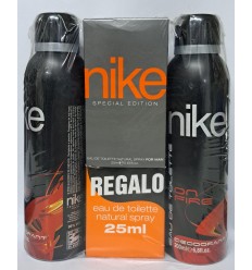 NIKE ON FIRE DEO SPRAY 2 X 200 ml + NIKE SPECIAL EDITION EDT 25 ml SPRAY FOR MAN