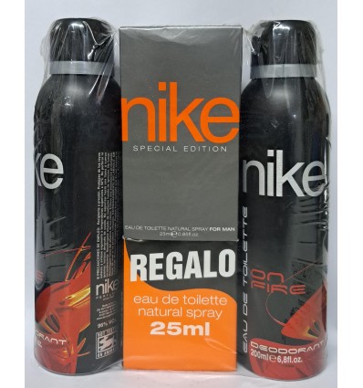 NIKE ON FIRE DEO SPRAY 2 X 200 ml + NIKE SPECIAL EDITION EDT 25 ml SPRAY FOR MAN