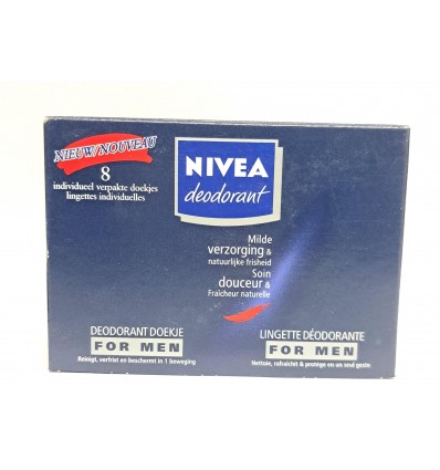 NIVEA FOR MEN TOALLTIAS DESODORANTES 8 unidades