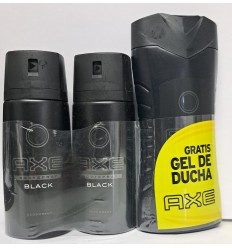 AXE BLACK PACK 2 X DEOS PRAY 150 ml + AXE BLACK GEL 250 ml