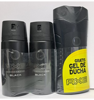 AXE BLACK PACK 2 X DEOS PRAY 150 ml + AXE BLACK GEL 250 ml