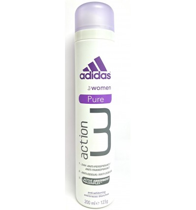 ADIDAS 3 ACTION FOR WOMEN PURE DEO SPRAY 200 ml