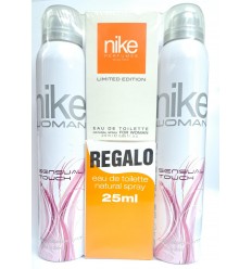 NIKE WOMAN SENSUAL TOUCH 2 X DEO SPRAY 200 ml + NIKE LIMITED EDITION EDT FOR WOMAN 25 ml SPRAY