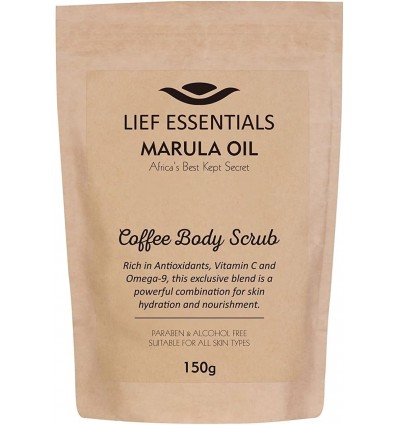 LIFE ESSENTIALS MARULA OIL COFFEE BODY SCRUB 150 g