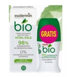 EUDERMINE BIO CREMAN DE MANOS PIEL TENDENCIA ATÓPICA 75 ml + DEO ROLLON GRATIS