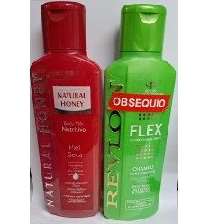 NATURAL HONEY BODY MIL NUTRITIVO 400 ml + CHMPÚ FLEX FORTIFICANTE 400 ml