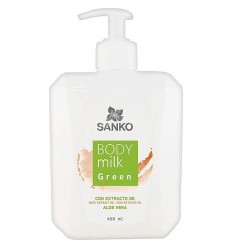 SANKO BODY MILK GREEN CON EXTRACTO DE ALOE VERA 400 ml