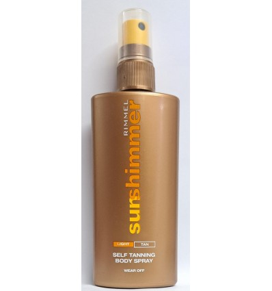 RIMMEL SUNSHIMMER LIGHT TAN SELF TANNING BODY SPRAY 125 ml