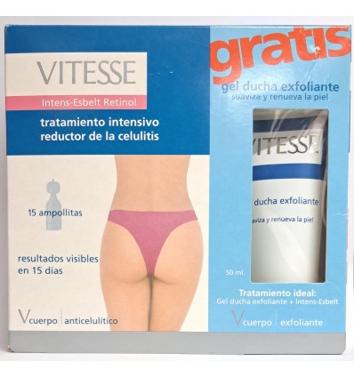 VITESSE TRATAMIENTO INTENSIVO REDUCTOR DE LA CELULITIS 15 AMPOLLAS 5 ml + GEL DUCHA EXFOLIANTE 50 ml