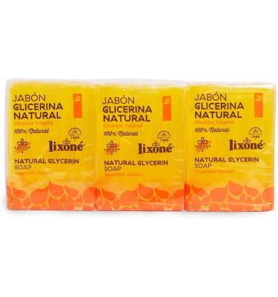 LIXONE JABÓN GLICERINA NATURAL 100 % 3 X 125 g