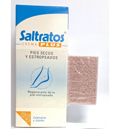 SALTRATOS CREMA PLUS PIES SECOS Y ESTROPEADOR 100 ml + PIEDRA POMEZ